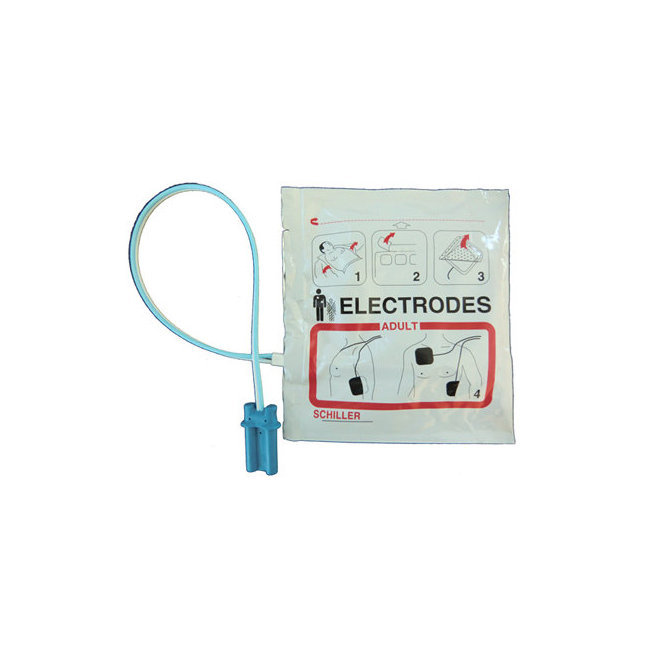 Électrodes Schiller pré-câblées défibrillateur Fred Easy et Skity