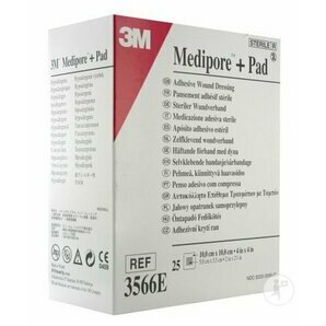 Pansement Adhésif Stérile Medipore + PAD avec Compresse Absorbante 3M 10 x 10cm (Lot de 25)