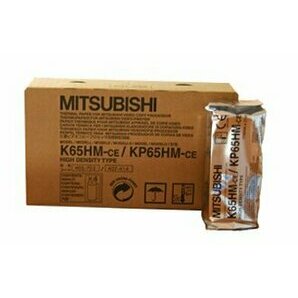 Papier vid&eacute;o original Mitsubishi K65HM, KP65HM (4 rouleaux)